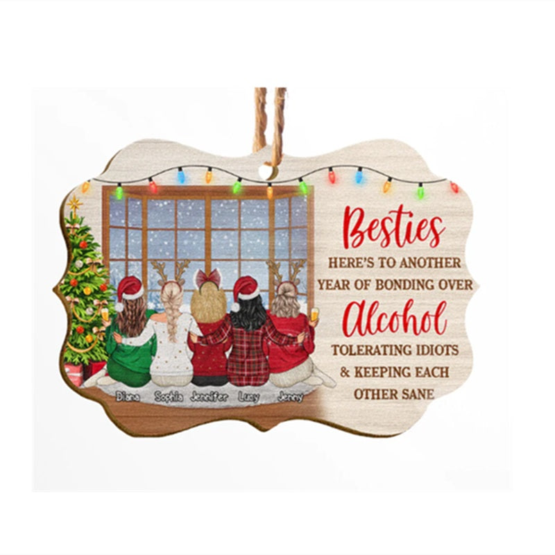 Ciondolo in legno colorato zampa di cane decorazione fai da te per albero di Natale