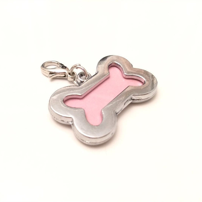 Ciondolo a forma di cane con diamante in metallo