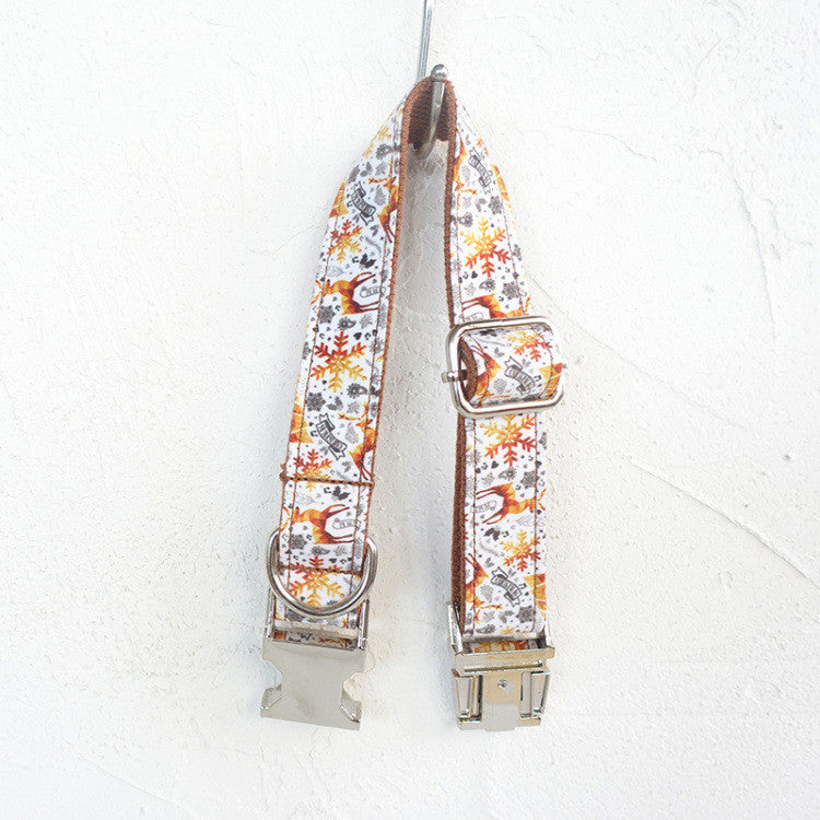 Collare natalizio dorato per animali domestici