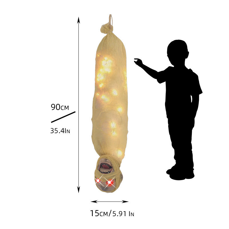 Halloween Inverted Mummy Induction Electric Luminous Hanging Ghost