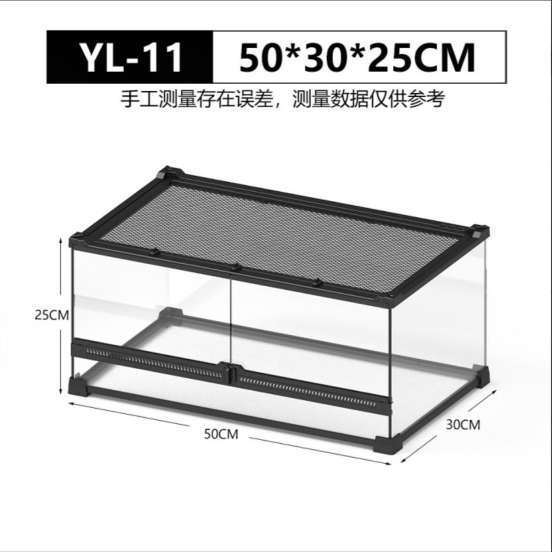 Front-opening Double-hinged Door With Top Screen Ventilation 30 Gallon Large Assembled Reptile Glass Breeding Box