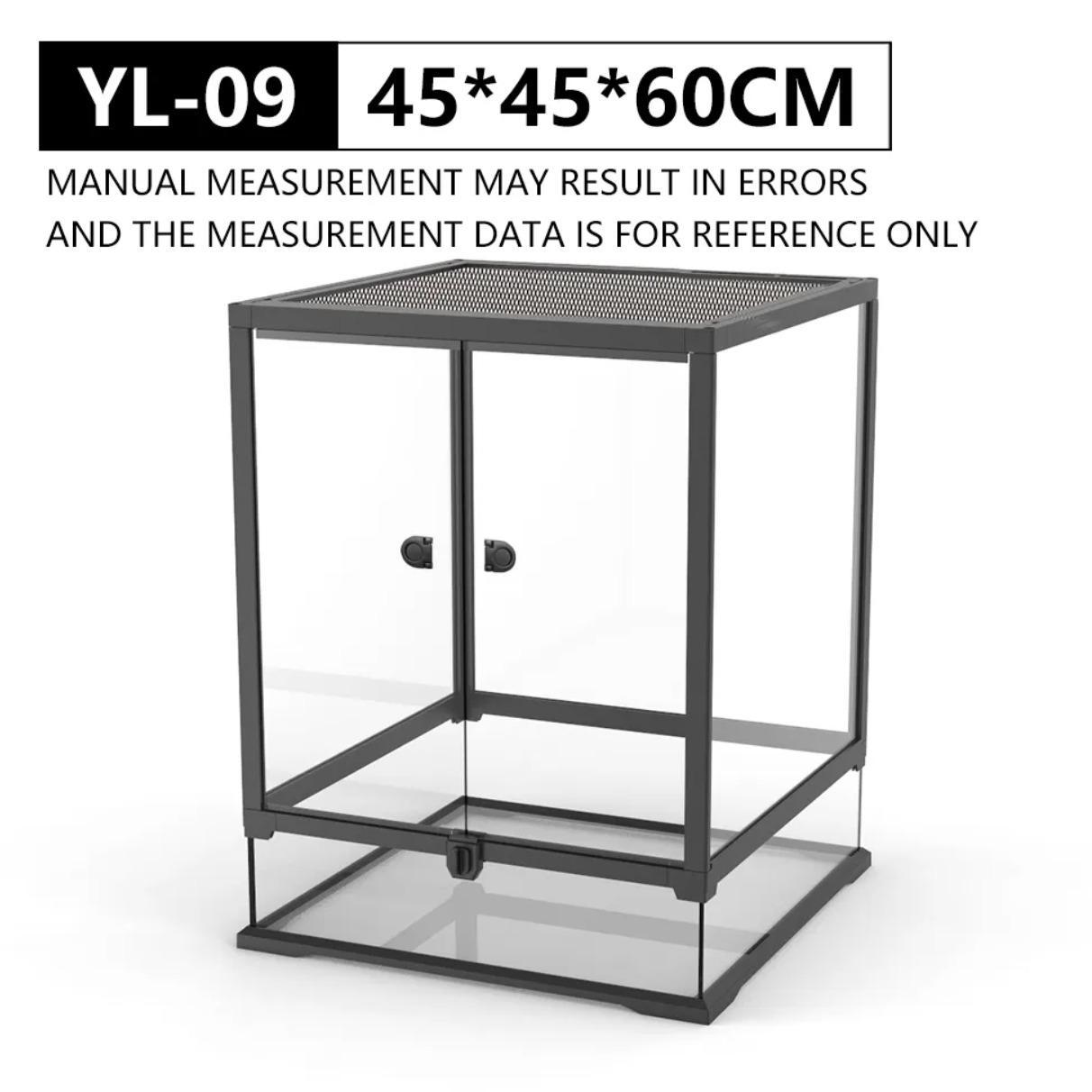 Front-opening Double-hinged Door With Top Screen Ventilation 30 Gallon Large Assembled Reptile Glass Breeding Box