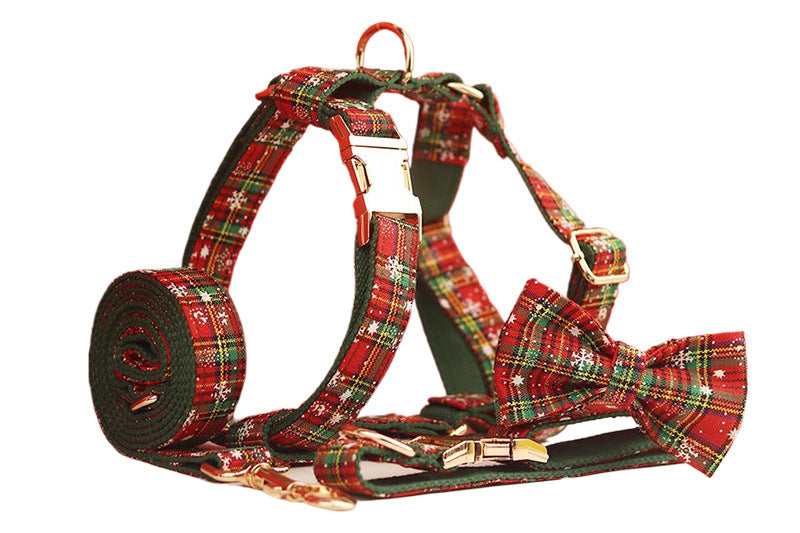 Collare per animali domestici di Natale con fiocco