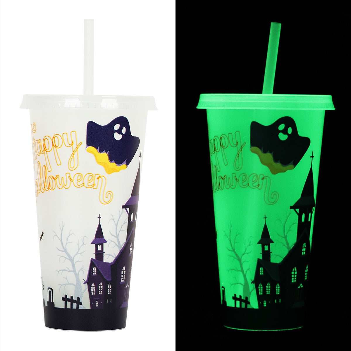 Bicchiere halloween fluorescente