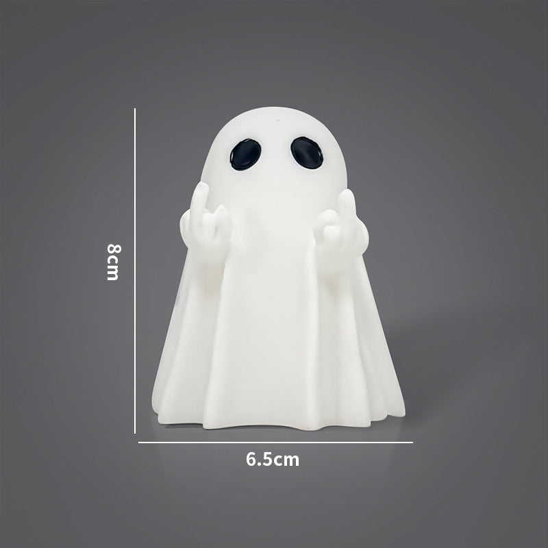 Halloween Middle Finger Love Ghost Ornaments