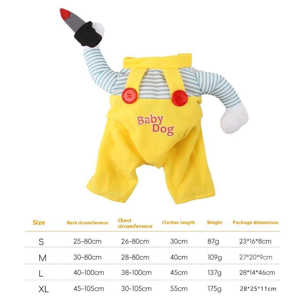 Vestito da halloween assassino per animali domestici