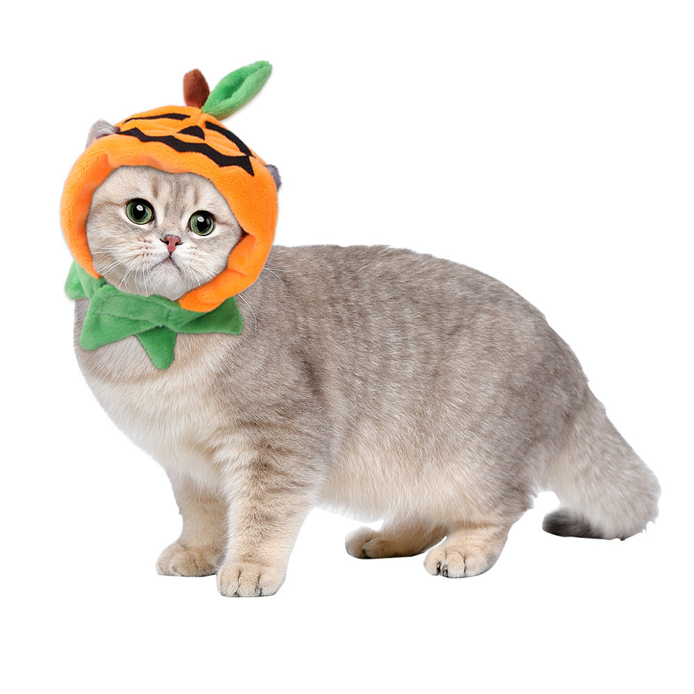 Ornamenti di Halloween per cani e gatti con mantello a doppia faccia con zucca di Halloween