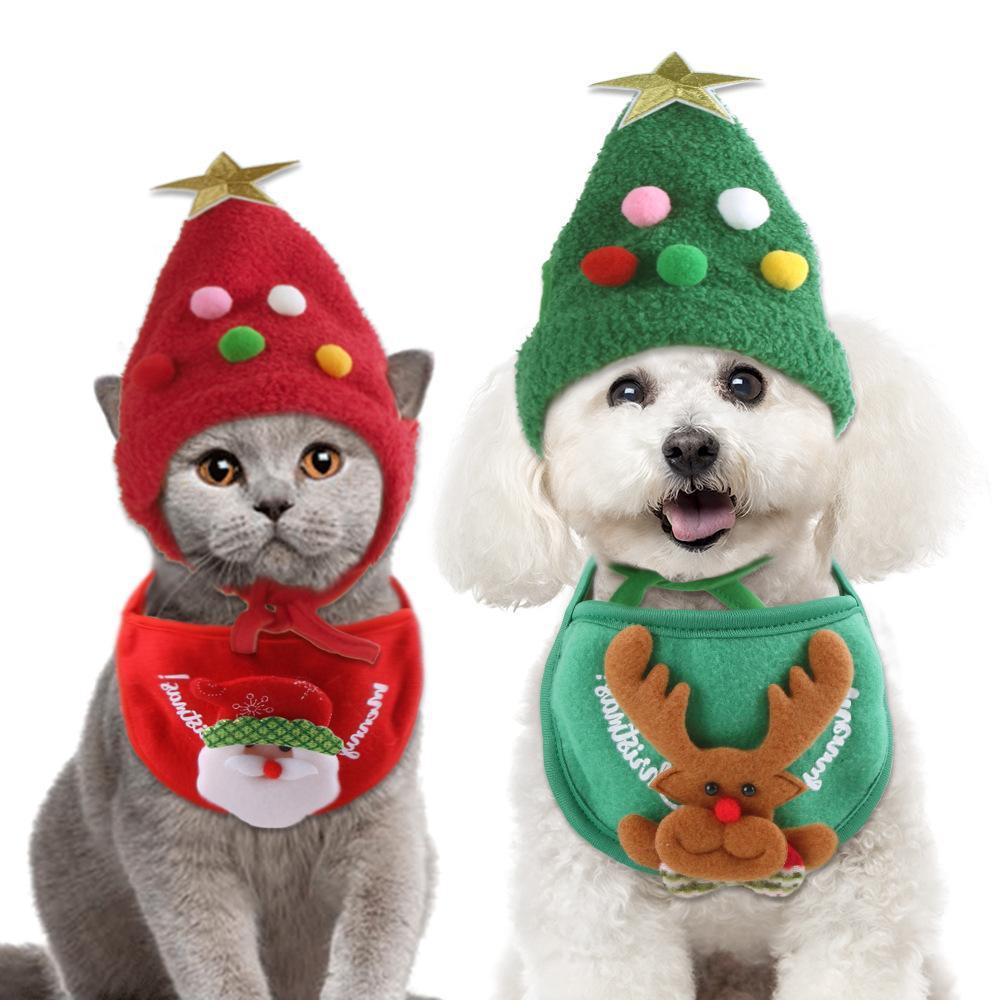 Cappello a forma di albero di natale per animali domestici